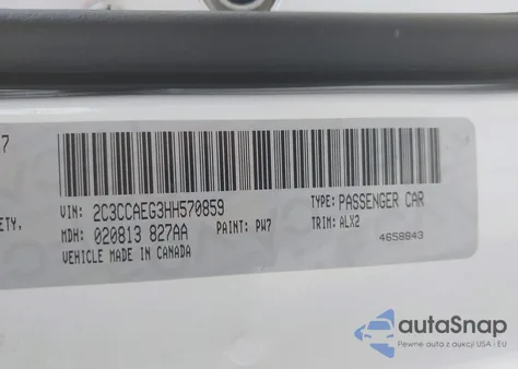 2017 Chrysler 300C из США, поврежденный, VIN 2C3CCAEG3HH570859